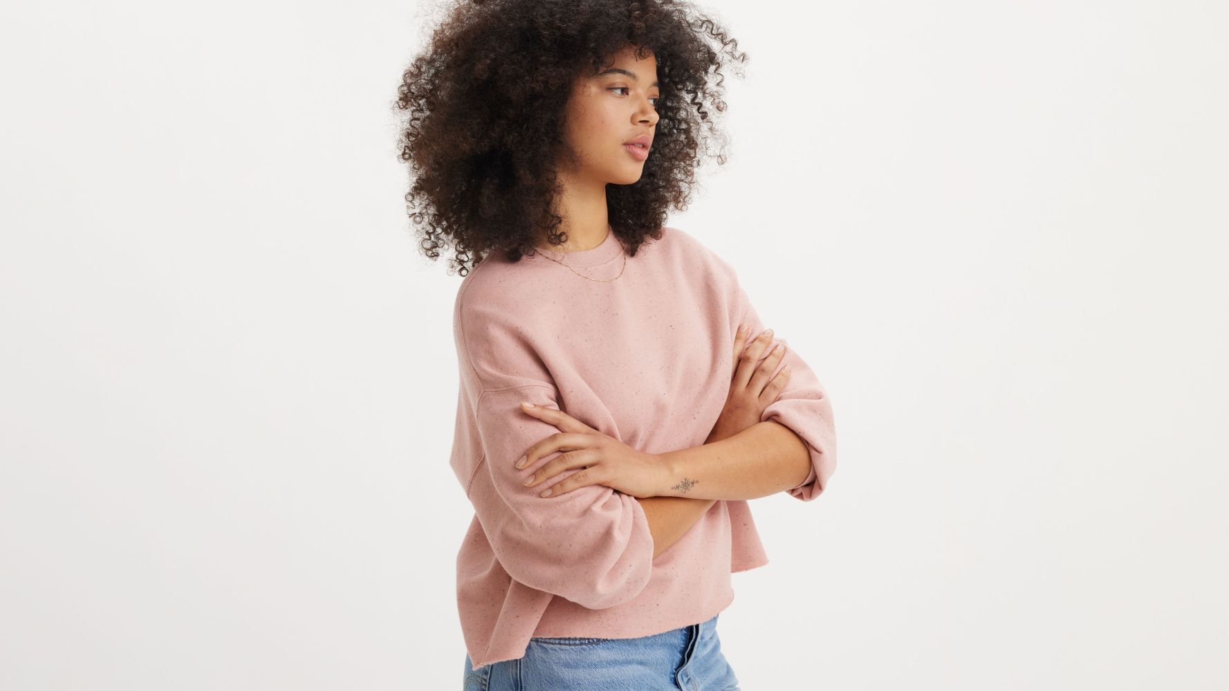 Levi's Women's Leo Raw Cut Sweatshirt