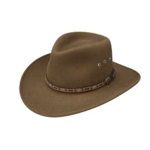 Stetson Kimmel Crushable Outback Hat in Light Brown
