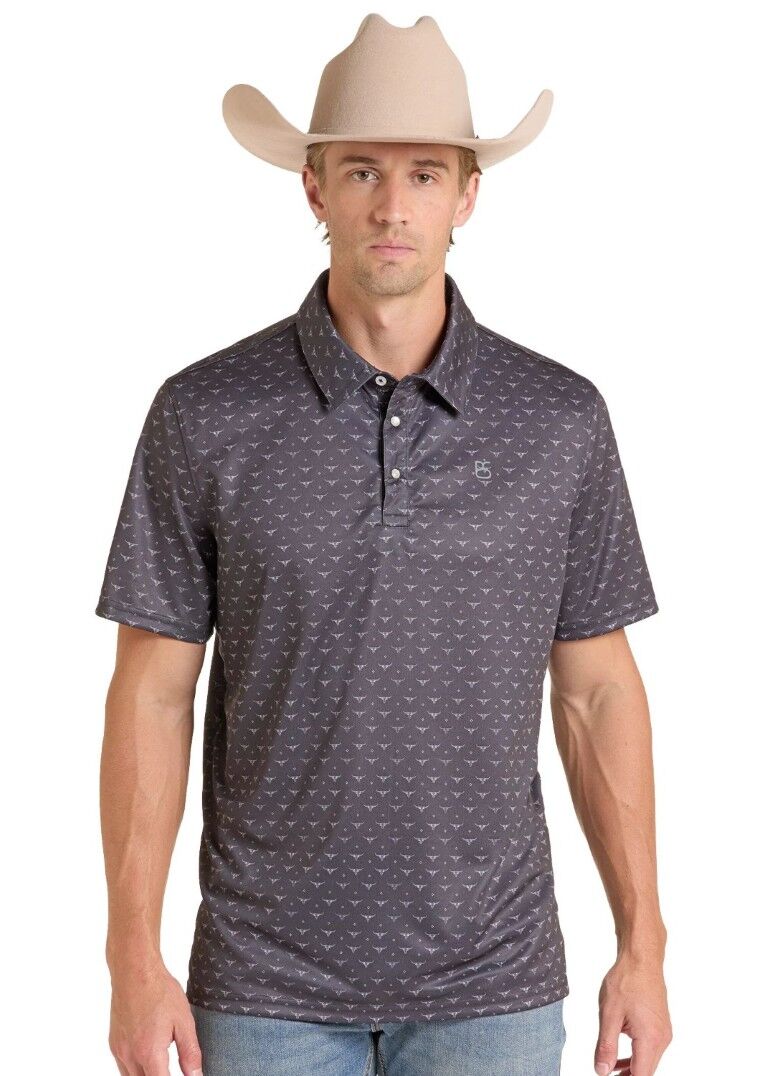 Panhandle Slim Men's Longhorn Performance Polo
