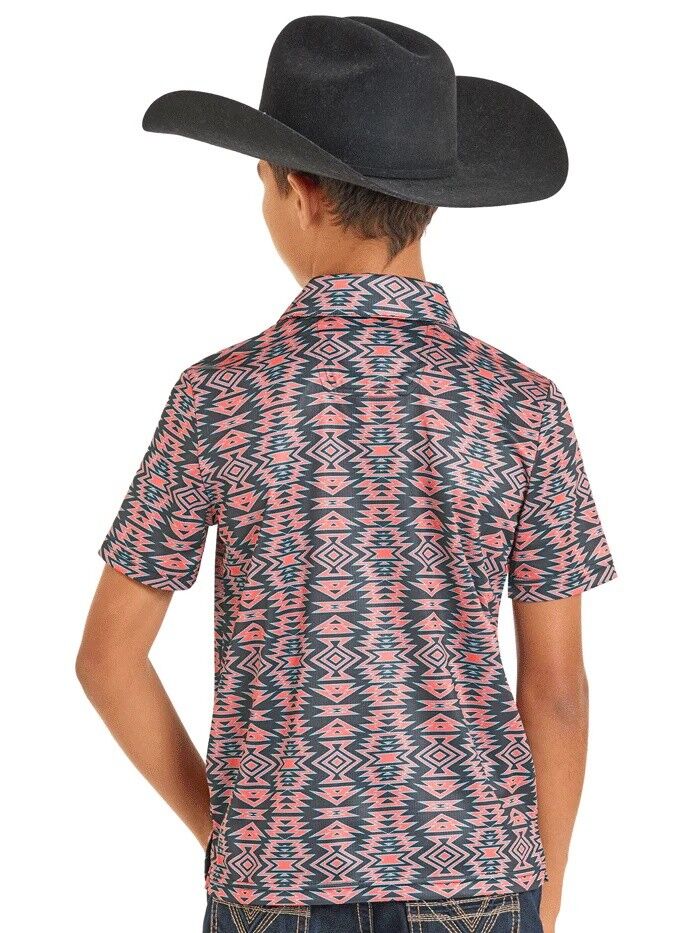 Rock & Roll Denim Boy's Aztec Tiger Polo