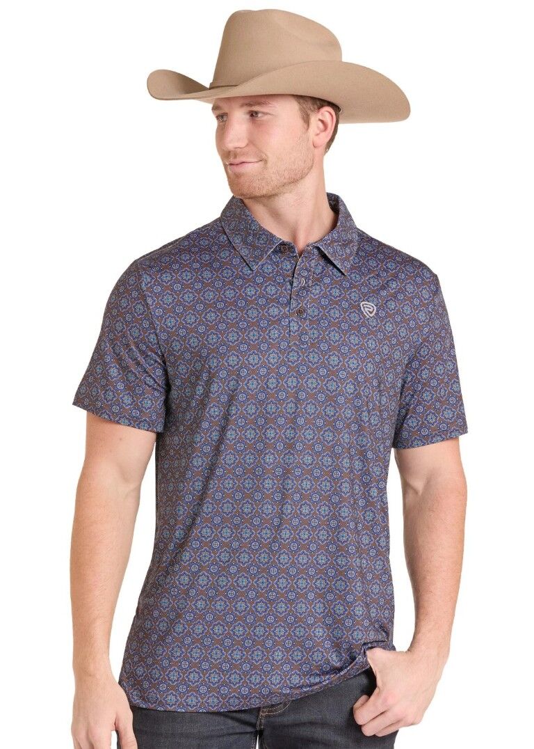 Rock & Roll Denim Men's Print Polo