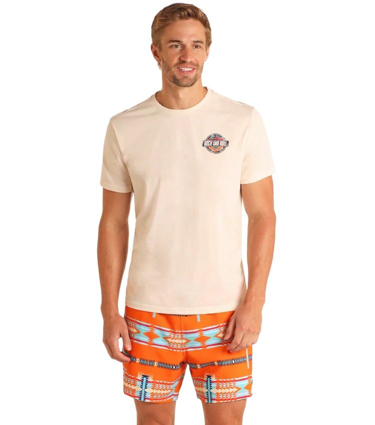 Rock & Roll Denim Men's Aztec Print Volley Swim Short