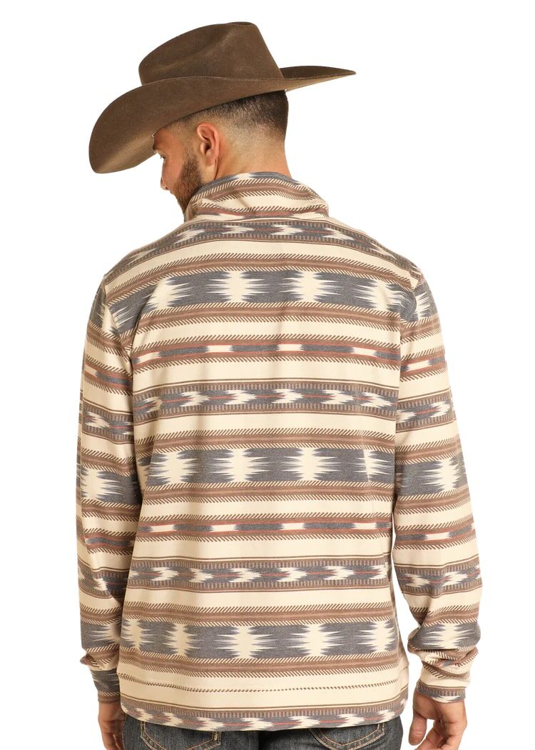 Rock & Roll Denim Men's Aztec Striped Performance Pullover