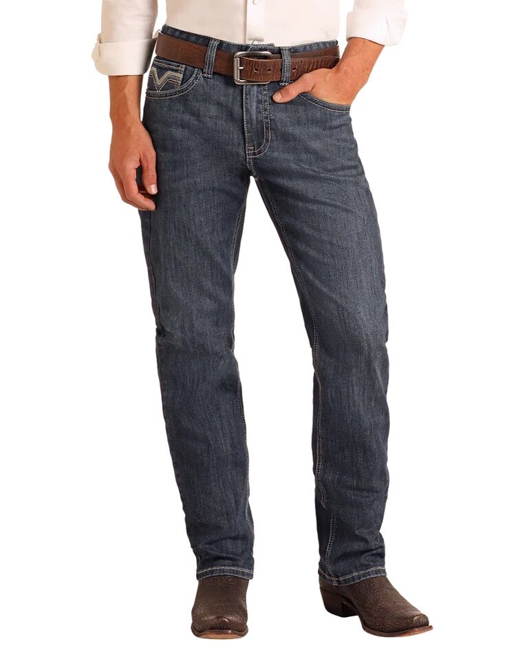 Rock & Roll Denim Men's High Rise Relaxed Fit Alpha Stackable Bootcut Jean