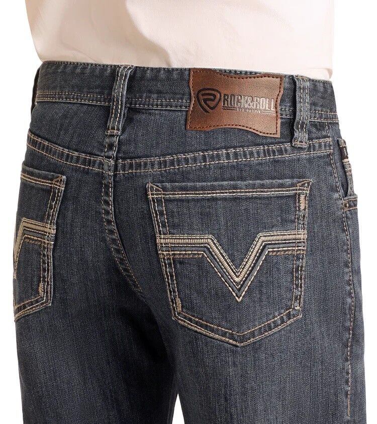 Rock & Roll Denim Men's High Rise Relaxed Fit Alpha Stackable Bootcut Jean