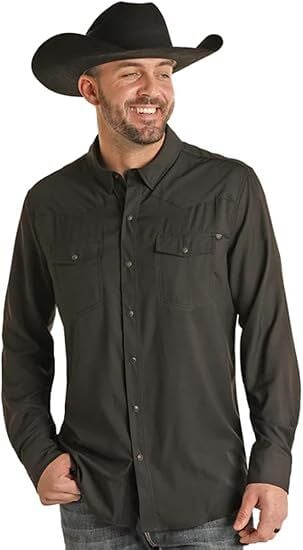 Rock & Roll Denim Men's Cowboy TekWestern Snap Front Shirt