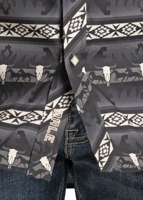 Rock & Roll Denim Men's Dale Brisby Aztec Long Sleeve Snap Shirt