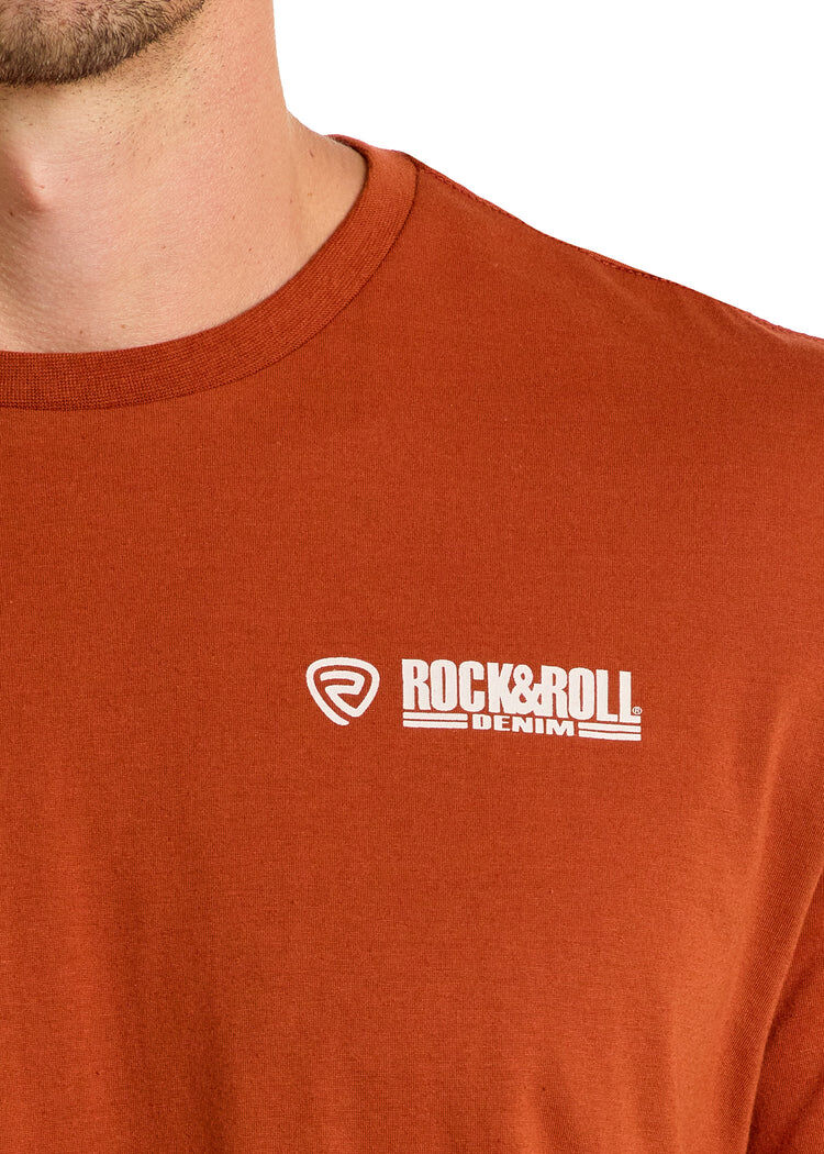 Rock & Roll Denim Men's Dale Brisby Rodeo Time Skull Graphic T-Shirt