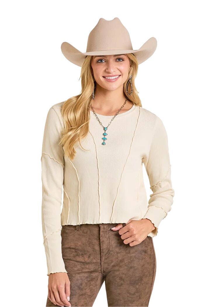 Rock & Roll Denim Women's Exposed Seam Long Sleeve Shirt