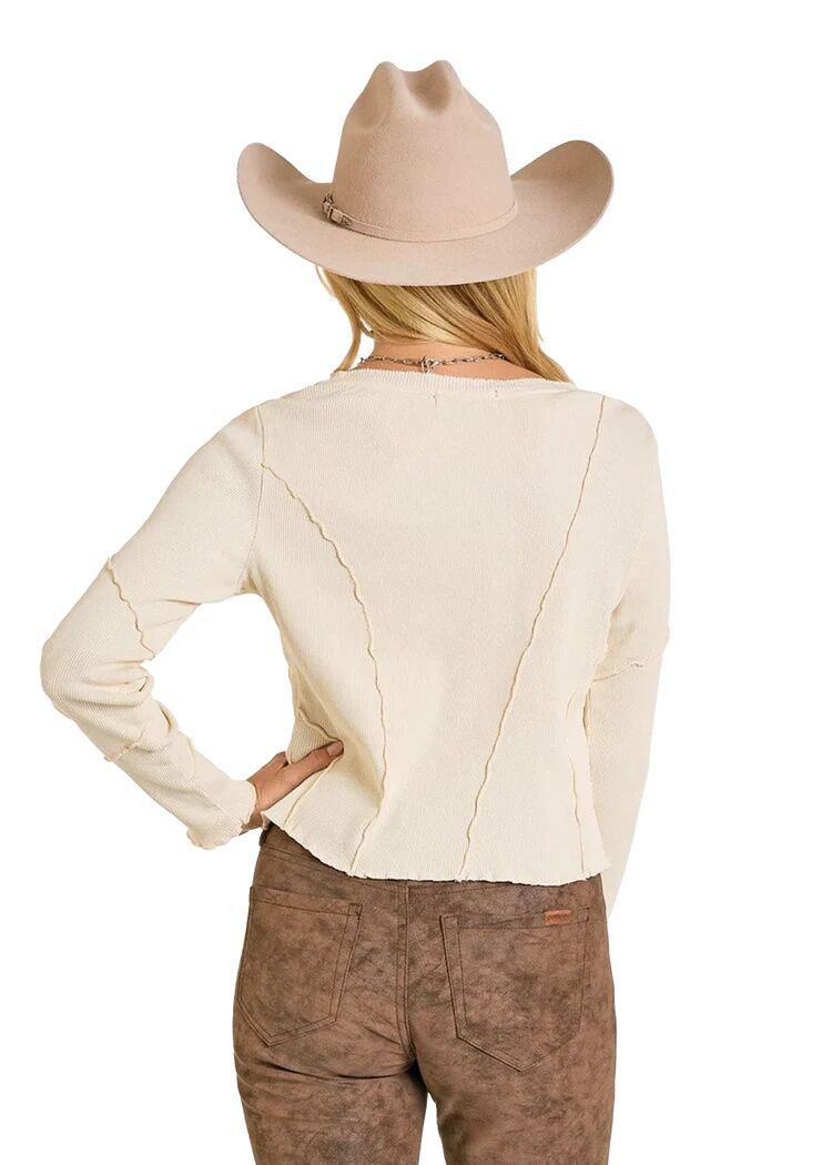 Rock & Roll Denim Women's Exposed Seam Long Sleeve Shirt