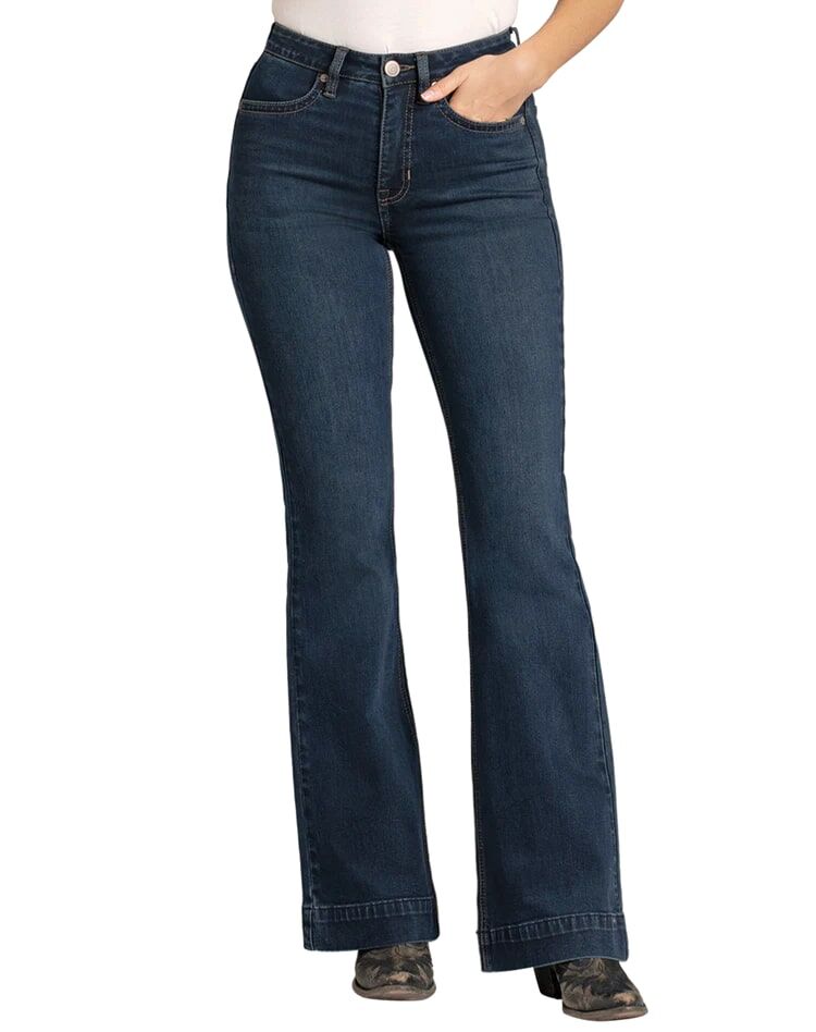 Rock & Roll Denim Women's High Rise Stretch Trousers