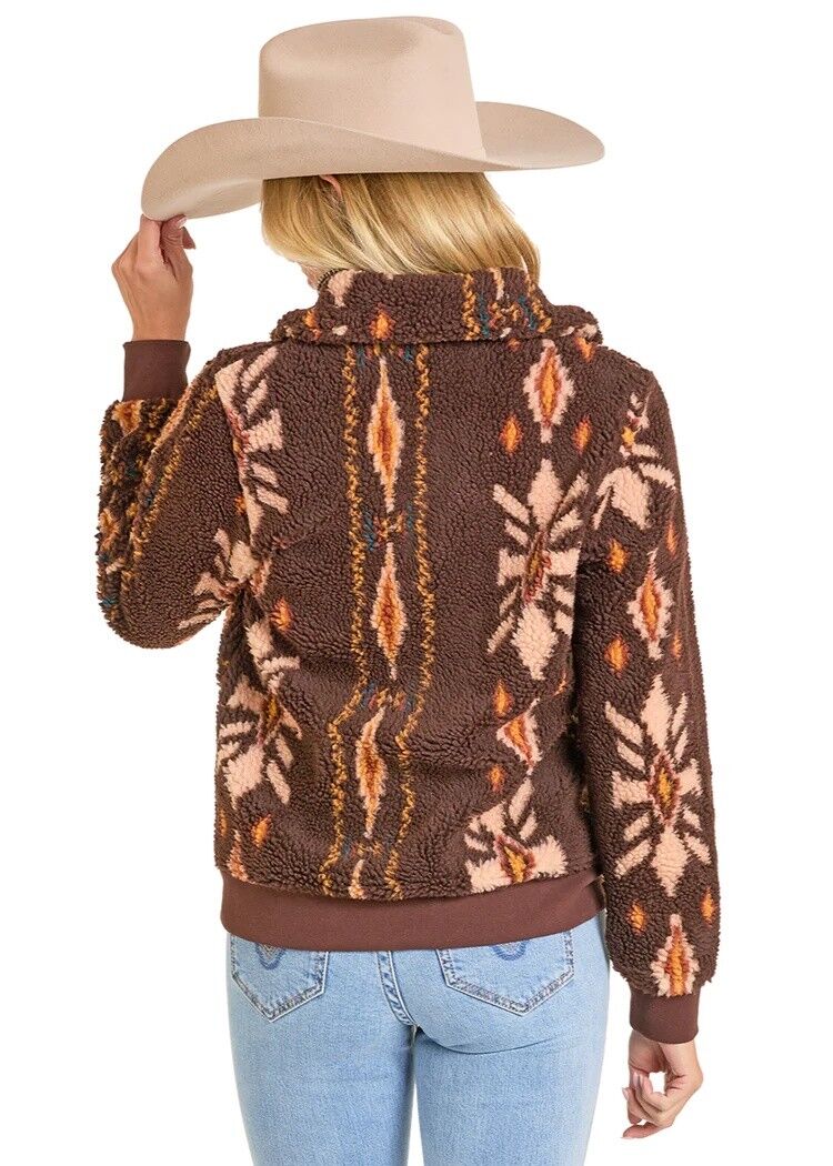 Rock & Roll Denim Women's Aztec Sherpa Jacket
