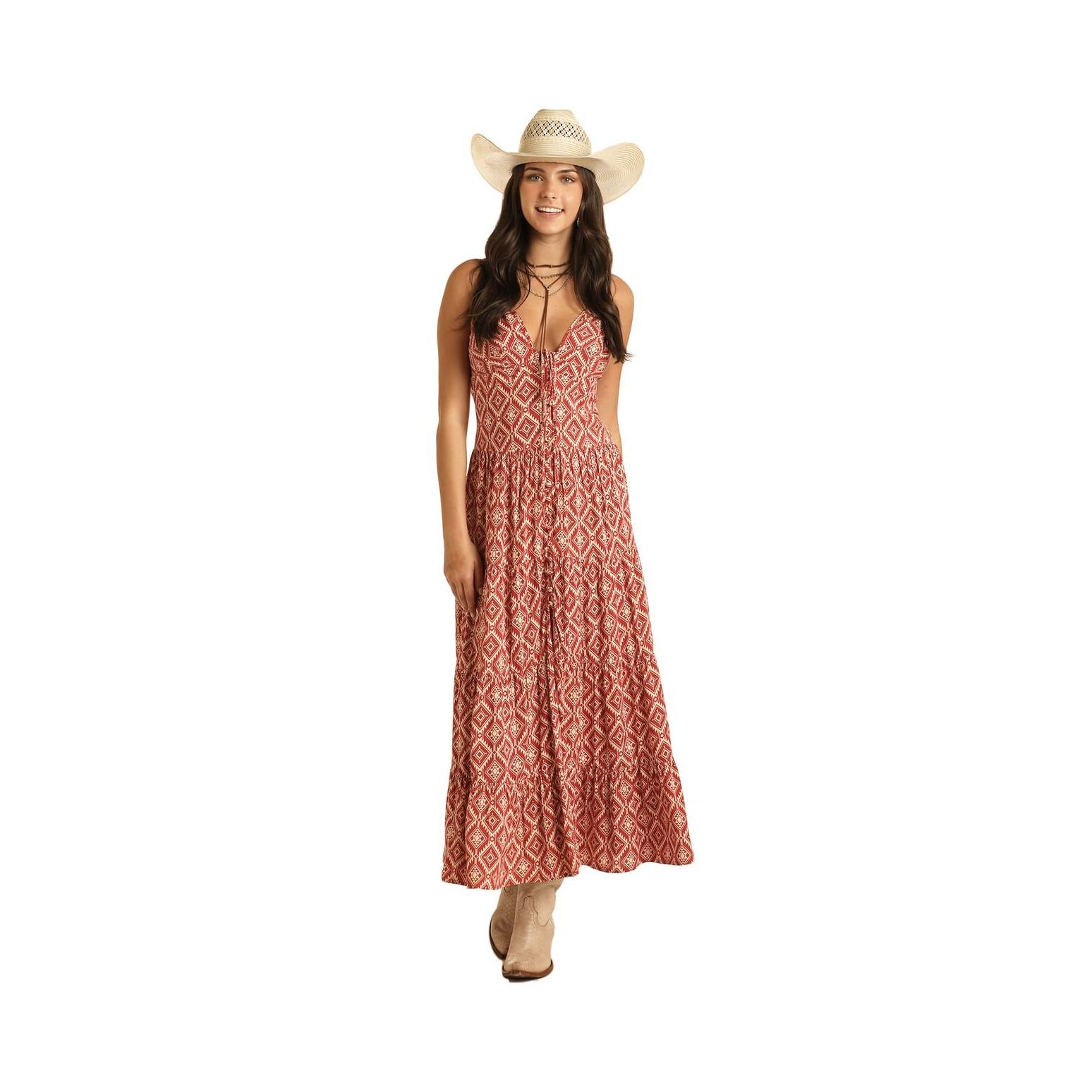 Rock & Roll Denim Women's Aztec Print Dress - Women's Skirts & Dresses | Rock & Roll Denim | Coastal Country Rock & Roll Denim Women's Aztec Print Dress - Women's Skirts & Dresses | Rock & Roll Denim | Coastal Country