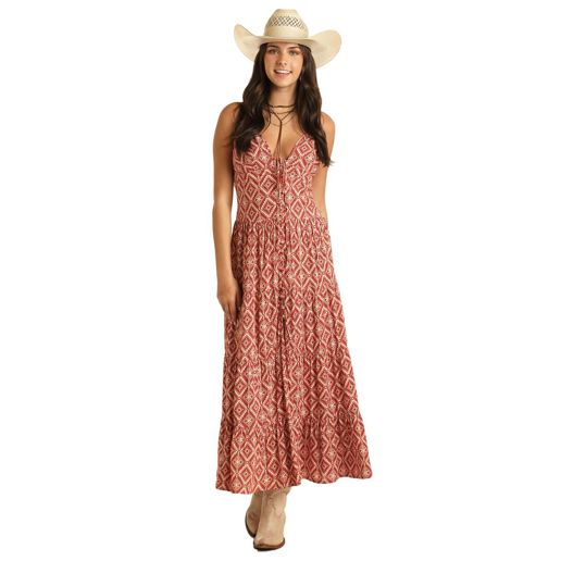 Rock & Roll Denim Women's Aztec Print Dress - Women's Skirts & Dresses | Rock & Roll Denim | Coastal Country Rock & Roll Denim Women's Aztec Print Dress - Women's Skirts & Dresses | Rock & Roll Denim | Coastal Country