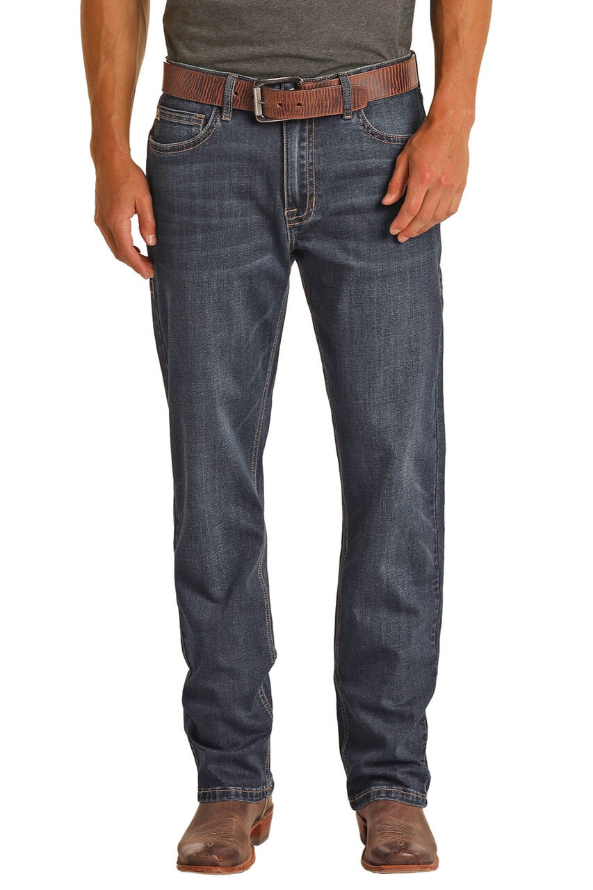 Hooey Men's Relaxed Tapered Stretch Stackable Bootcut Jean 