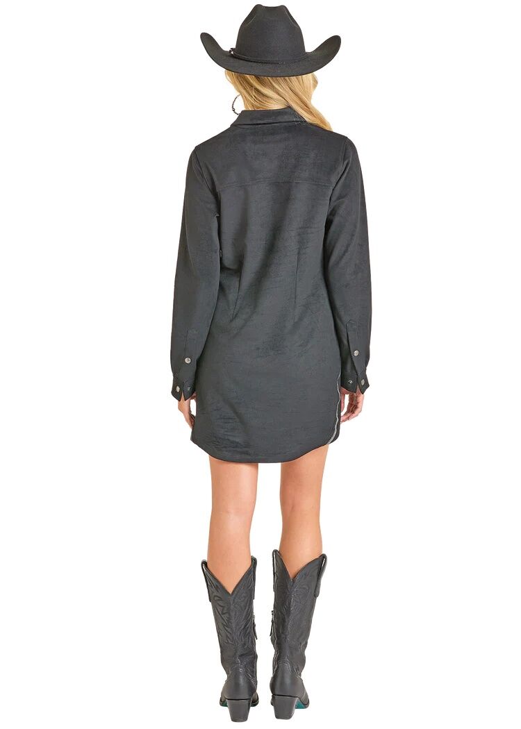 Panhandle Slim Women's Microsuede Henley Shirt Dress