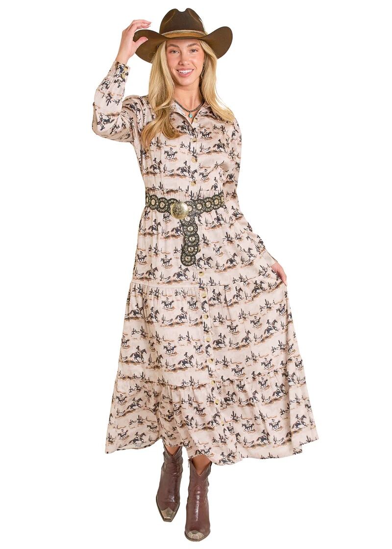 Panhandle Slim Women's Cowboy Rider Stain Long Sleeve Button Down Maxi  Skirt - Dresses, Skirts & Shorts | Panhandle | Coastal Country