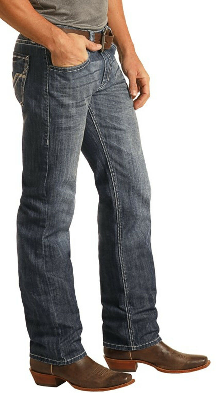 Rock & Roll Denim Men's Regular Fit Stackable Bootcut Jeans