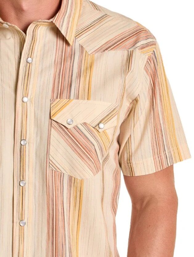 Panhandle Slim Men's Modern Dobby Short Sleeve Snap Shirt