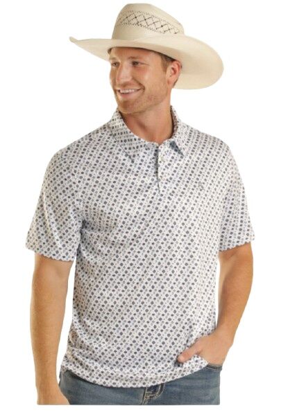 Panhandle Slim Men's Geometric Print Polo