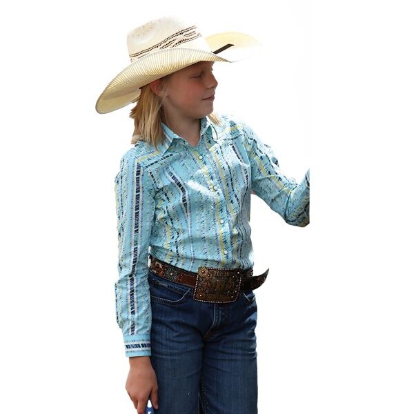 Cruel Girl Girl's Rodeo Print Snap Front Western Shirt