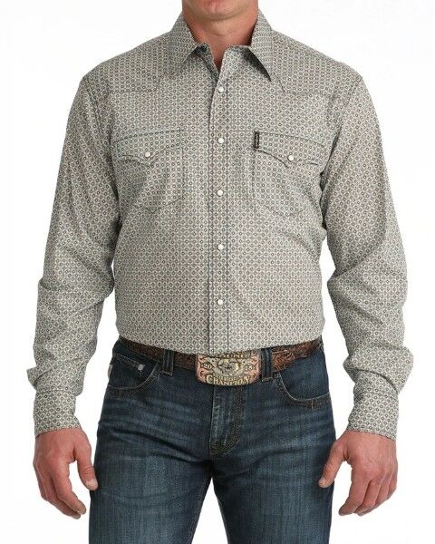 Cinch Men’s Geometric Print Modern Fit Snap Front Western Shirt