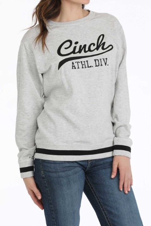 Cinch Women's Athletic Division Sweatshirt in Grey