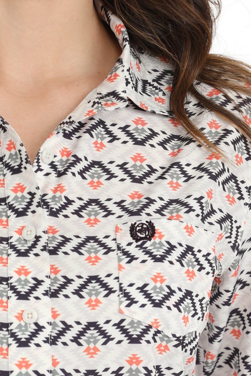 Cinch Women's Southwestern Print Button Down Western Shirt