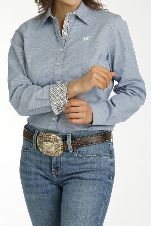 Cinch Women's Stretch Stripe Button Down Western Shirt