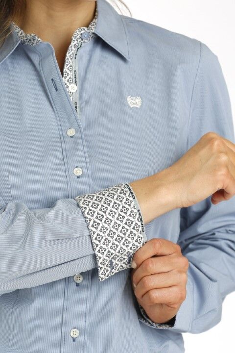 Cinch Women's Stretch Stripe Button Down Western Shirt