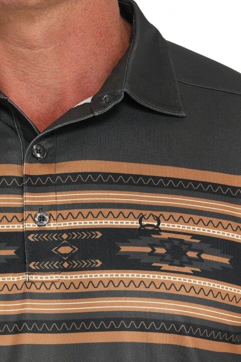 Cinch Men's Arenaflex Geometric Print Polo