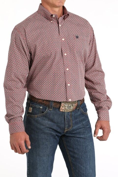 Cinch Men's Geometric Print Button Down Western Shirt