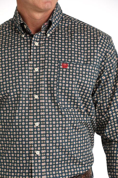 Cinch Men's Paisley Print Button Down Western Shirt