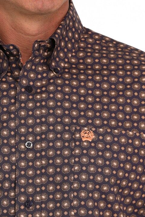 Cinch Men's Geometric Print Button Down Western Shirt