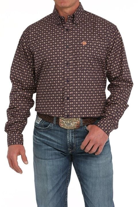 Cinch Men's Geometric Print Button Down Western Shirt