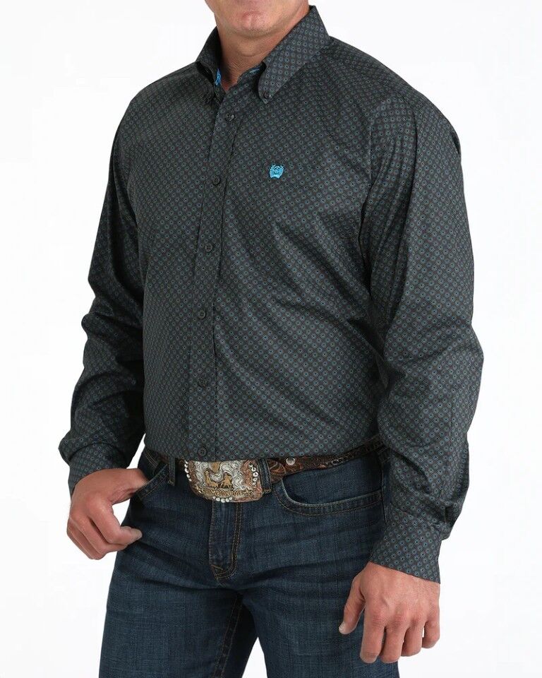 Cinch Men's Stretch Classic Fit Long Sleeve Button Down Western Shirt