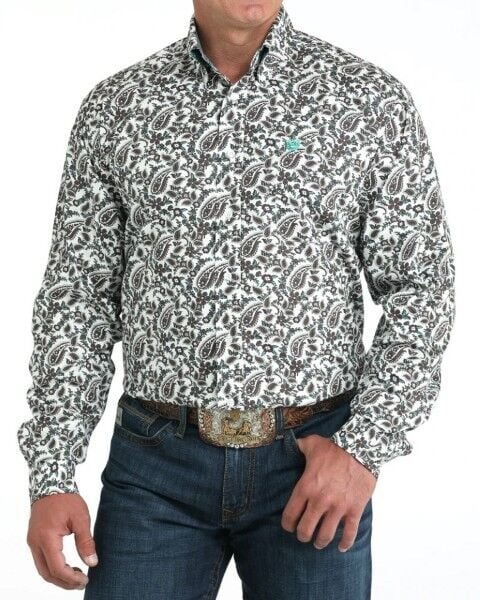 Cinch Men's Geometric Print Button Down Western Shirt
