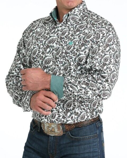 Cinch Men's Geometric Print Button Down Western Shirt