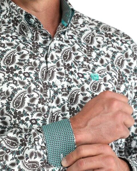 Cinch Men's Geometric Print Button Down Western Shirt