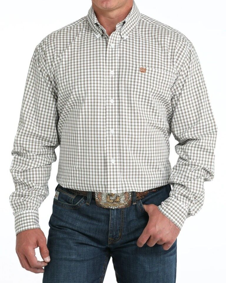 Cinch Men's Stretch Classic Fit Long Sleeve Button Down Western Shirt