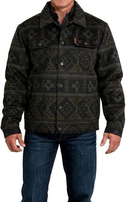 Cinch Men's Aztec Print Wool Jacket