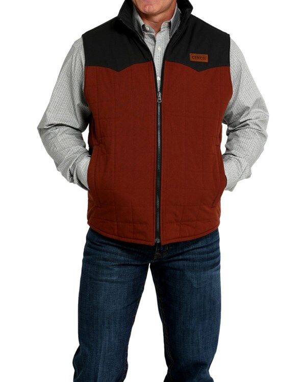 Cinch Men's Aztec Print Reversible Quilted Vest