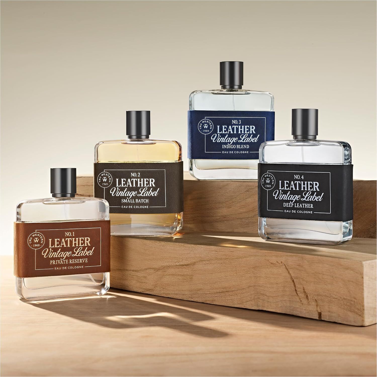 Tru Western No. 4 Leather Vintage Label Deep Leather Cologne, 3.4-Oz