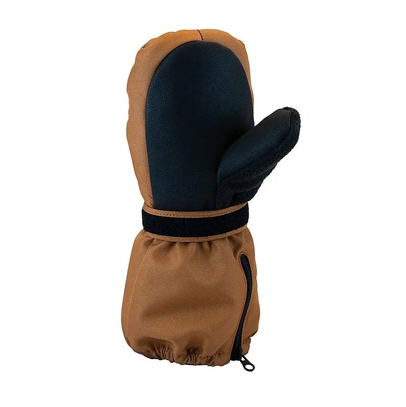 Carhartt Kids' Waterproof Mitten in Brown/Black