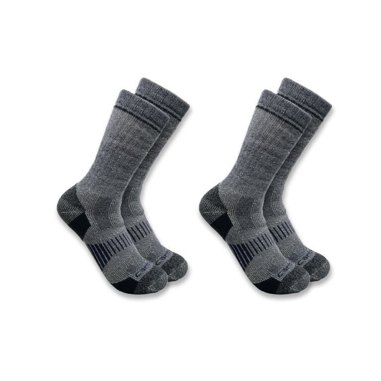 Carhartt Men's Midweight Synthetic-Wool Blend Boot Sock 2-Pk in Navy