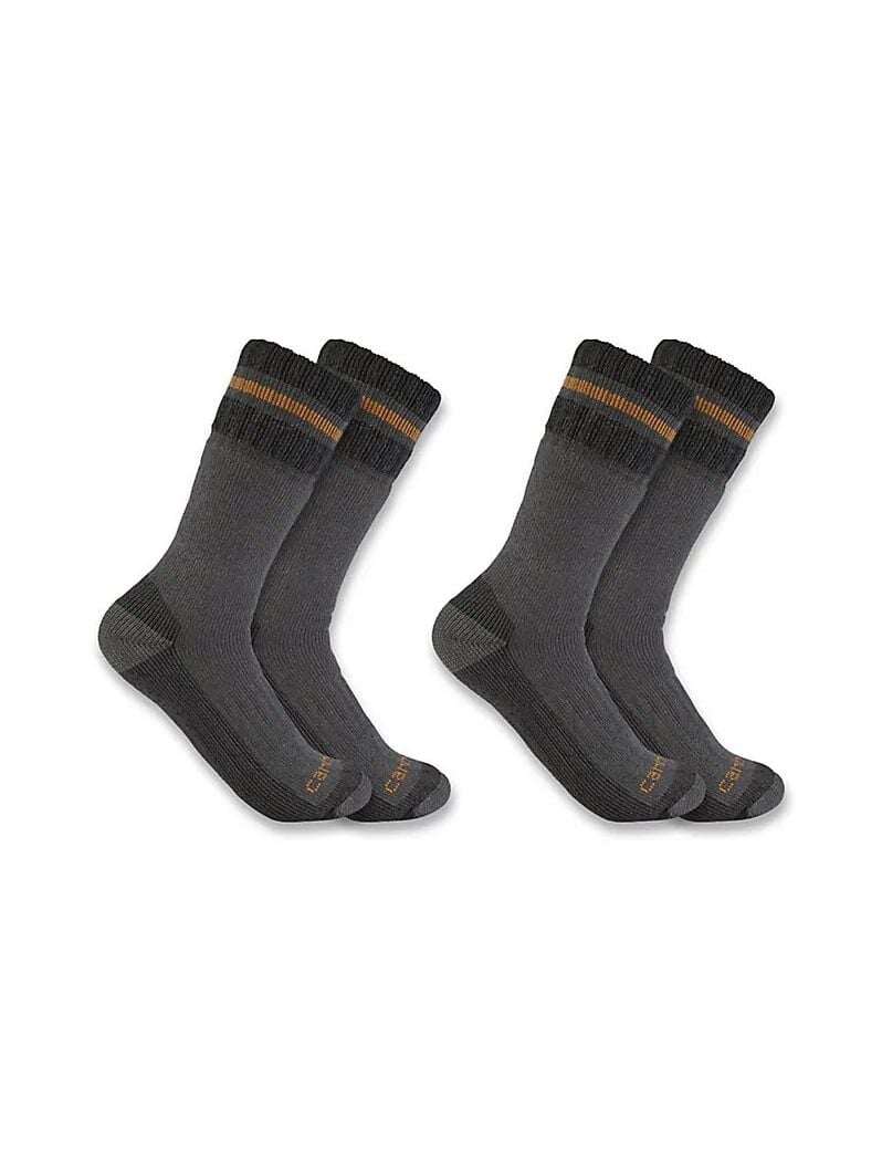 Carhartt Men's Heavyweight Synthetic Woold Blend Boot Sock, 2-Pk