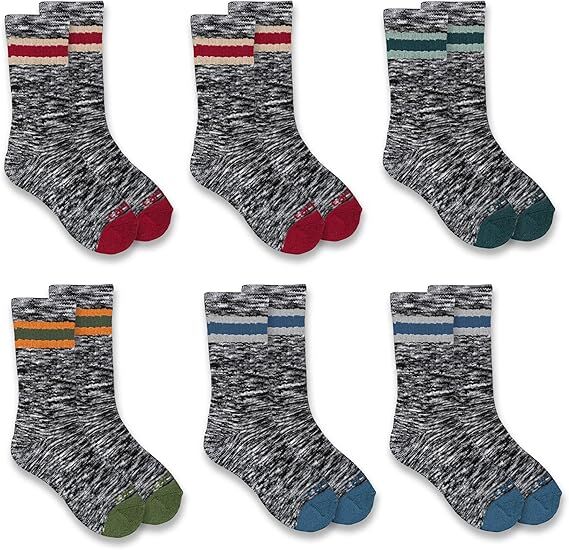 Carhartt Youth Boy's Midweight Camp Crew Sock 6-Pk