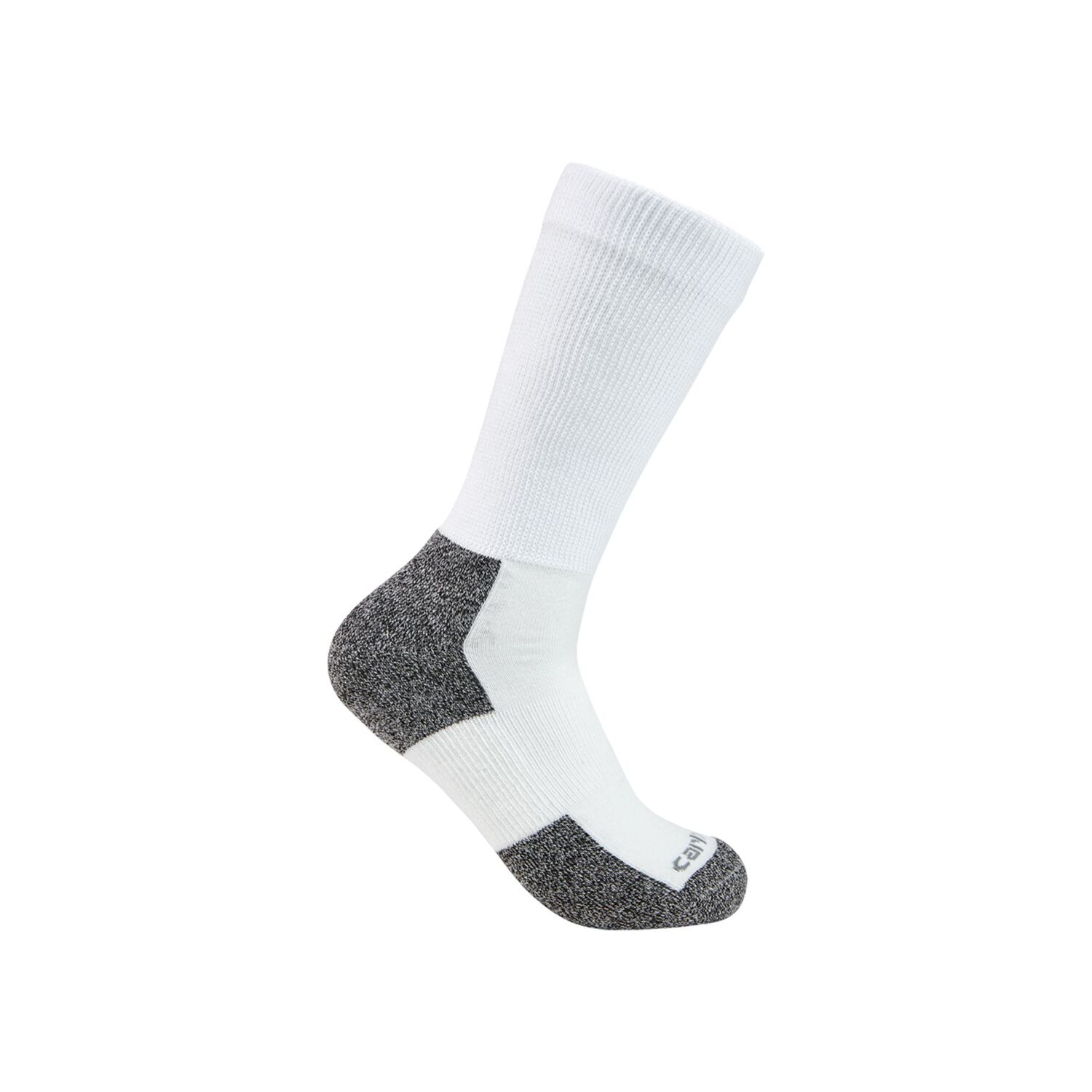 Carhartt Men's Lightweight Stretch Top Crew Sock 3-Pk in White/Black