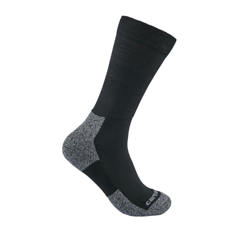 Carhartt Men's Lightweight Stretch Top Crew Sock 3-Pk in Black