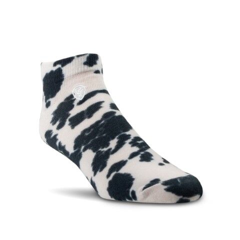 Ariat Women's Pony Print Ankle Sock 2-Pk in Black/Red